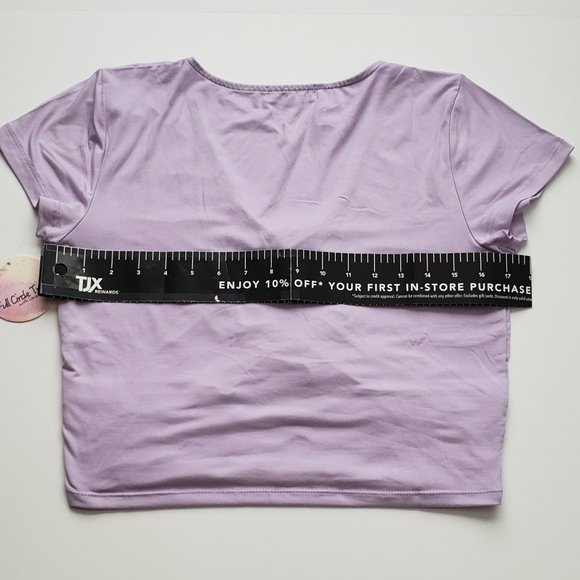 FULL CIRCLE TRENDS Front Drawstring Short Sleeve Top - Picture 4 of 5